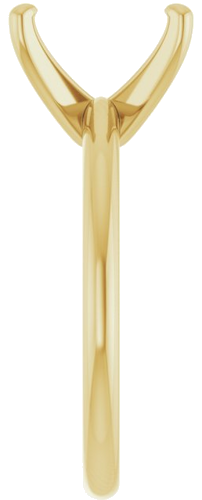 14K Yellow  9x7 mm Emerald Solitaire Engagement Ring Mounting (4)