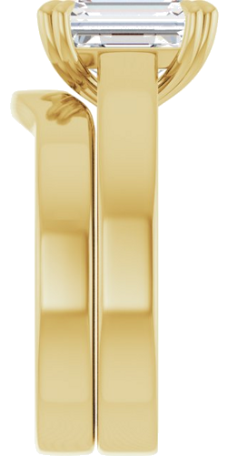 14K Yellow 9x7 mm Emerald Engagement Ring Mounting (9)