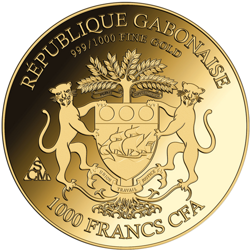 1/1000 oz Panda 1000 Francs Gabon Gold Coin (3)
