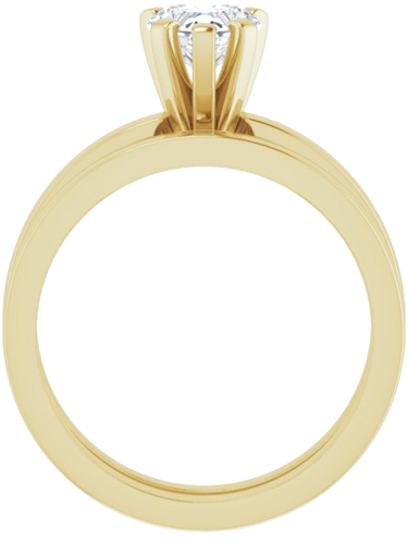 14K Yellow 6x6 mm Heart Solitaire Engagement Ring Mounting (7)