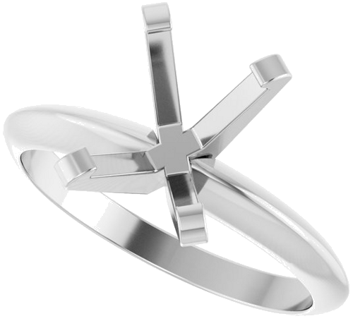 Sužadėtuvių Žiedas „Heavy Solitaire“ 585 Baltojo Aukso Emerald 8mm x 6mm (5)