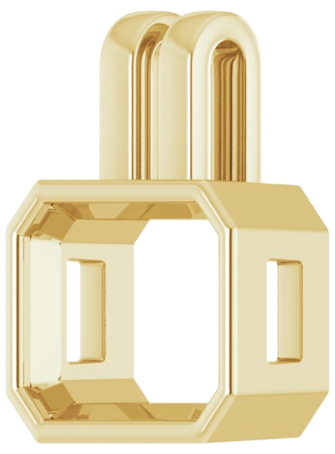 14K Yellow 10x8 mm Emerald Pendant Mounting (2)