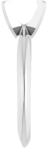 14K White 6.5x4.5 mm Oval Solitaire Engagement Ring Mounting (4)