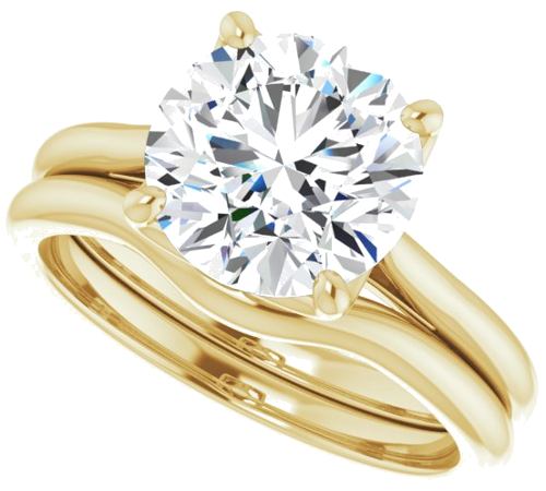 Sužadėtuvių Žiedas „Solitaire“ 14k yellow gold Round 9mm (10)