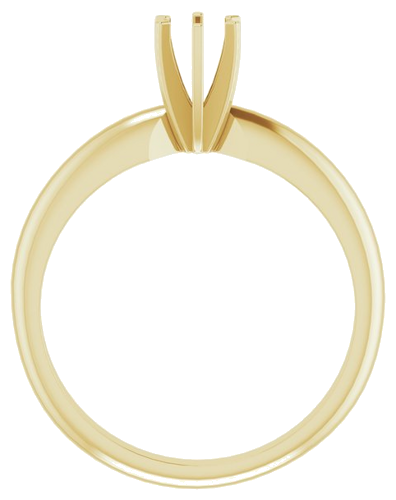 14K Yellow 4-4.1 mm Round 6-Prong Solitaire Ring Mounting (2)