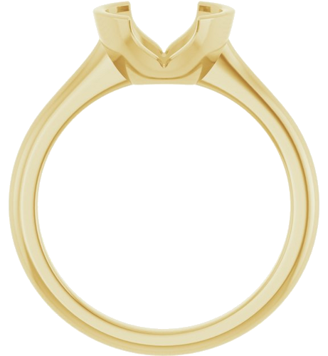 Sužadėtuvių Žiedas „Half Bezel Solitaire“ 585 Geltonojo Aukso Round 8mm (2)