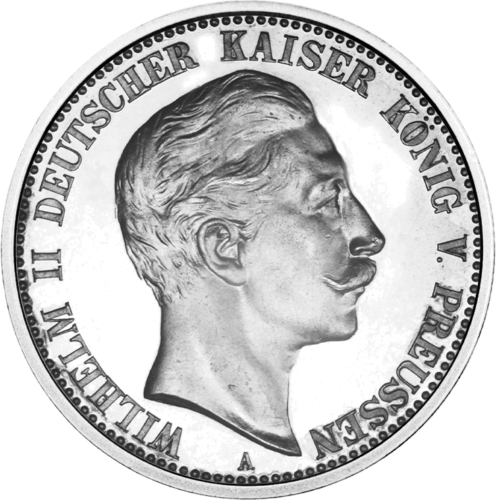2 марки Вильгельм II (1891-1912) Германская империя серебряная монета (1)