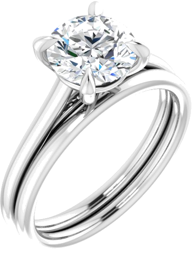 Sužadėtuvių Žiedas „Solitaire“ 950 Platinos Round 7.4mm (6)