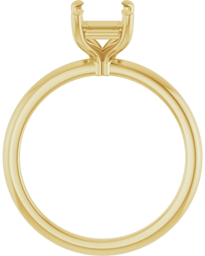 Sužadėtuvių Žiedas 585 Geltonojo Aukso Emerald 8mm x 6mm (2)