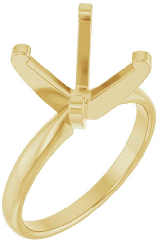 Sužadėtuvių Žiedas „Solitaire“ 585 Geltonojo Aukso Square 8mm (1)