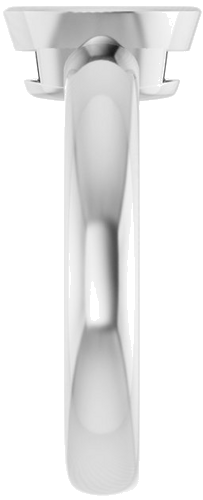 14K White 8x6 mm Oval Engagement Ring Mounting (4)