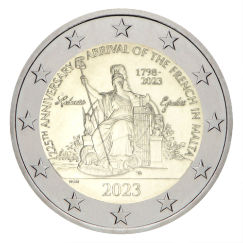 2023 Malta Napoleon Bonaparte 2 euro BU coin card (3)