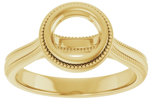 Sužadėtuvių Žiedas „Solitaire“ 585 Geltonojo Aukso Round 6.5mm (3)