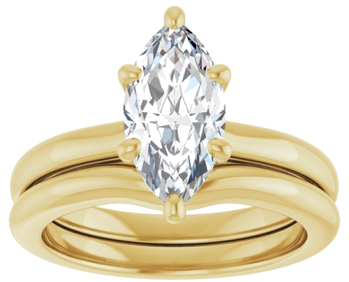 14K Yellow  12x6 mm Marquise Solitaire Engagement Ring Mounting (8)