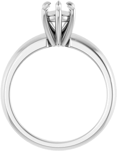 14K White 9x6 mm Pear Solitaire Engagement Ring Mounting (2)