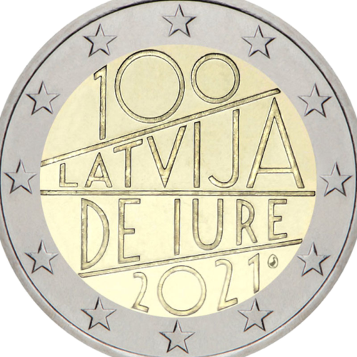 2021 Latvija De Jure pripažinimas 2 eurų moneta (2)