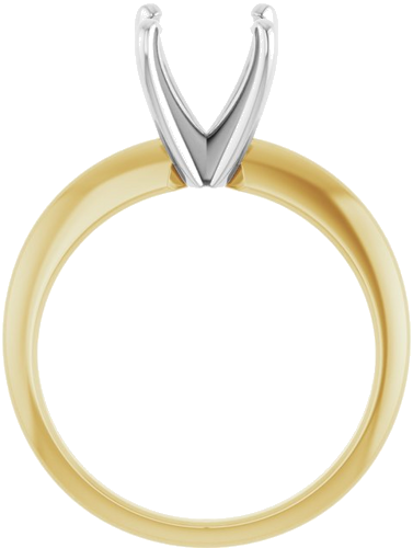 Sužadėtuvių Žiedas „Solitaire“ 585 Baltojo Ir Geltonojo Aukso Round 7.8mm x 8.6mm (2)