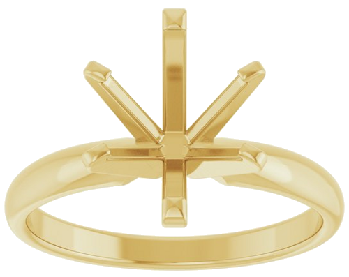 14K Yellow 10x8 mm Oval Solitaire Engagement Ring Mounting (3)