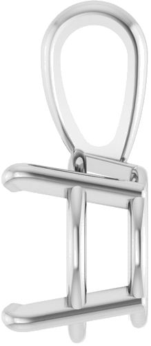 Sterling Silver 8.5 mm Round 4-Prong Pendant Mounting (3)