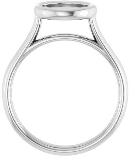 Sužadėtuvių Žiedas „Bezel-Set Solitaire“ 585 Baltojo Aukso Round 8mm (2)