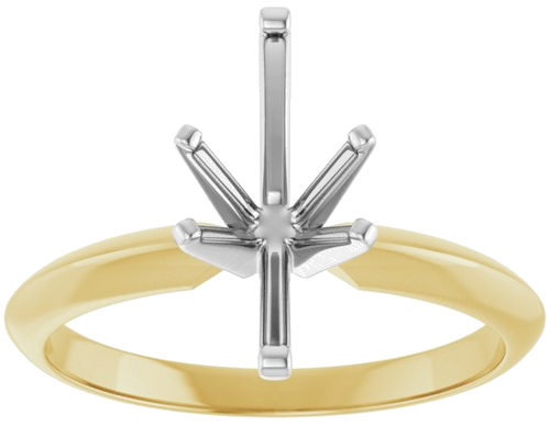 14K Yellow   White Marquise 6-Prong Light Solitaire Engagement Ring Mounting (3)