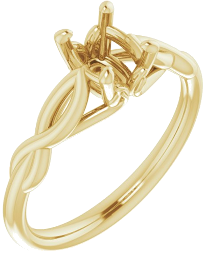 Sužadėtuvių Žiedas „Solitaire“ 585 Geltonojo Aukso Oval 7mm x 5mm (1)