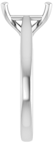 Platinum 9x7 mm Emerald Engagement Ring Mounting (4)