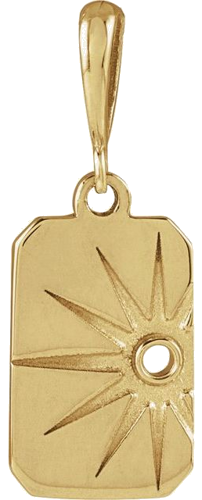 14K Yellow 1.5 mm Accented Sun Pendant Mounting (1)