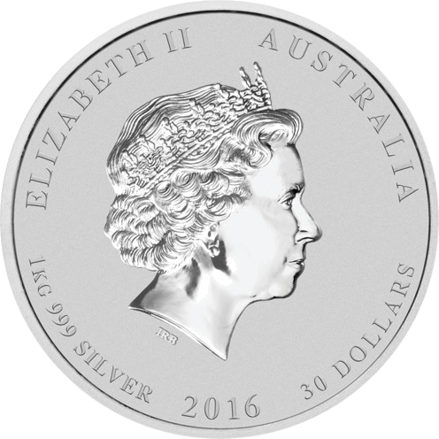 1 kg Beždžionės metai 2016 Australija sidabrinė moneta (2)