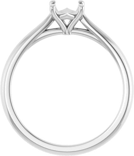 14K White 5.8 mm Round Solitaire Engagement Ring Mounting (2)