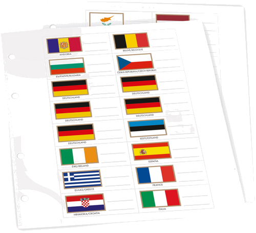 Eurozone country flags for Numis albums (1)