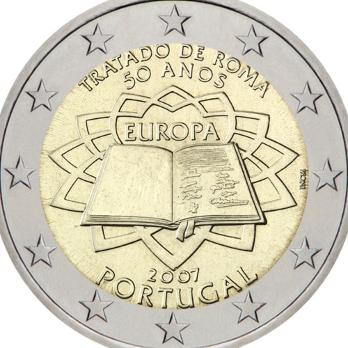 2007 Португалия Монета от 2 евро Римски договор (TOR) (2)