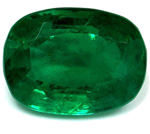 7.66 carat GREEN Cushion Smaragdas (1)