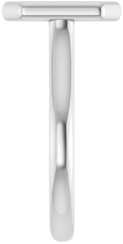 14K White  10x8 mm Emerald Solitaire Engagement Ring Mounting (4)