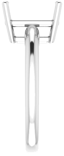 Platinum 10x8 mm Emerald Engagement Ring Mounting (4)