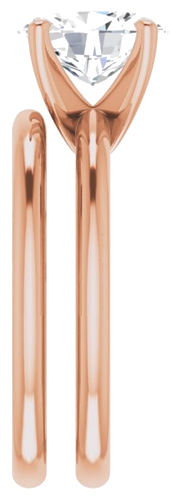 Sužadėtuvių Žiedas „Solitaire“ 585 Rožinis Aukso Oval 9mm x 7mm (9)