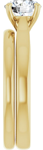 Sužadėtuvių Žiedas „Solitaire“ 585 Geltonojo Aukso Round 6.5mm (9)