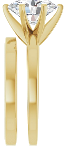 14K Yellow 10x8 mm Oval Solitaire Engagement Ring Mounting (9)