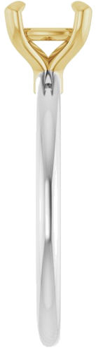 Sužadėtuvių Žiedas 585 Baltojo Ir Geltonojo Aukso Cushion 6mm (4)