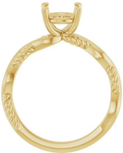 Sužadėtuvių Žiedas „Infinity-Inspired“ 585 Geltonojo Aukso Oval 9mm x 7mm (2)