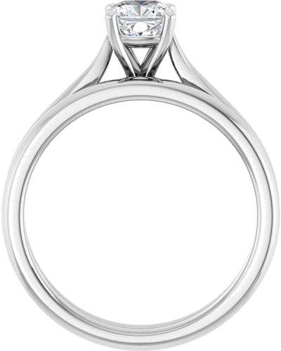 14K White 5 mm Cushion Engagement Ring Mounting (7)