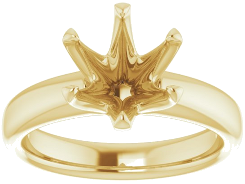 14K Yellow 8.8 mm Round Engagement Ring Mounting (3)