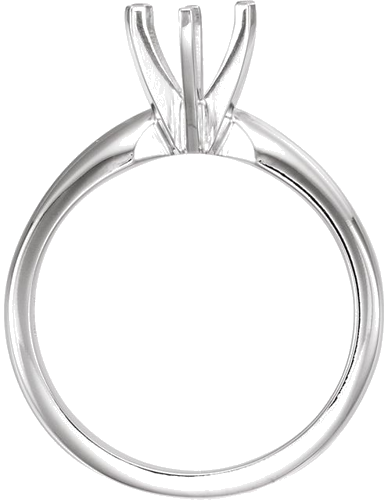 14K X1 White 5-5.3 mm Round Engagement Ring Mounting (2)