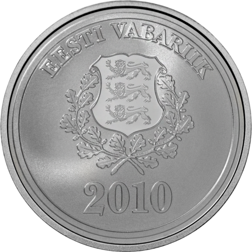 2010 Эстония XXI Зимние Олимпийские игры 10 крон серебряная монета (3)