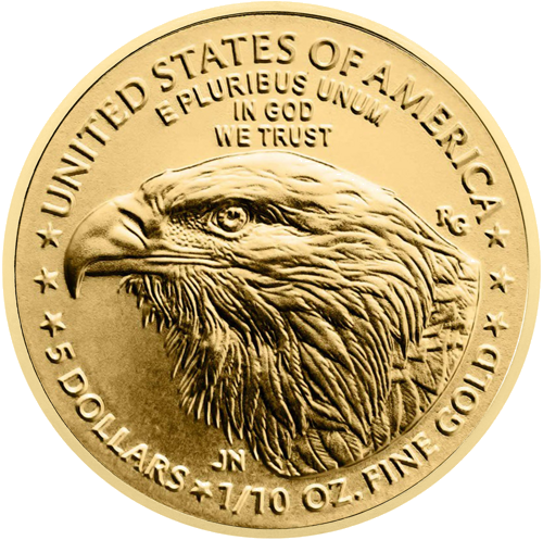 1/10 oz Amerikas Ērglis 2025 zelta monēta (1)