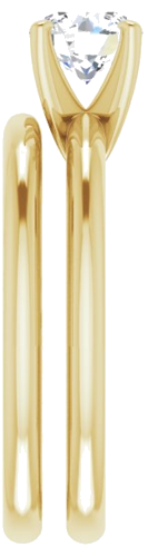 Sužadėtuvių Žiedas „Solitaire“ 585 Geltonojo Aukso Round 6mm (9)