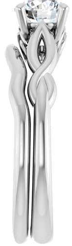 Sužadėtuvių Žiedas „Solitaire“ 585 Baltojo Aukso Round 5.8mm (9)