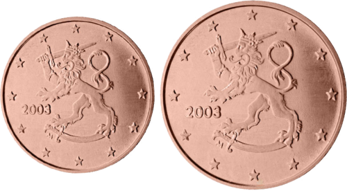 Suomija 1 ir 2 euro centai (1)