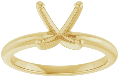 14K Yellow  8.2 mm Round Solitaire Engagement Ring Mounting (3)
