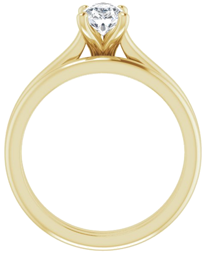 Sužadėtuvių Žiedas „Solitaire“ 585 Geltonojo Aukso Pear Shape 8mm x 5mm (7)